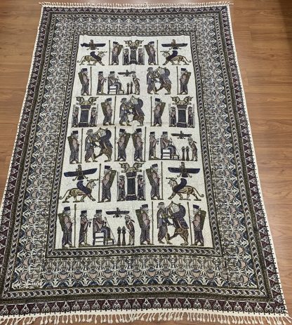 Isfahan hand print 200 cm. X 135 cm. tablecloth Persepolis design