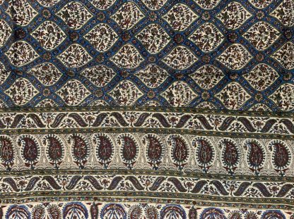 Isfahan hand print 200 cm. X 135 cm. tablecloth blue - Image 2