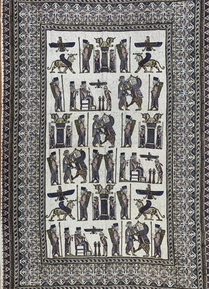 Isfahan hand print 200 cm. X 135 cm. tablecloth Persepolis design - Image 2