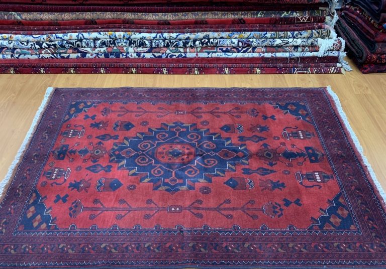 Tribal 197 cm. X 128 cm. very fine wool rug - Image 8