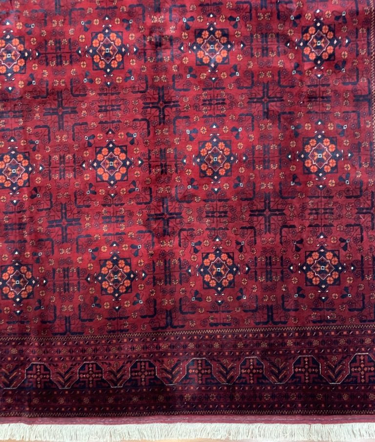 Super fine tribal 230 cm. X 177cm. red wool rug - Image 3