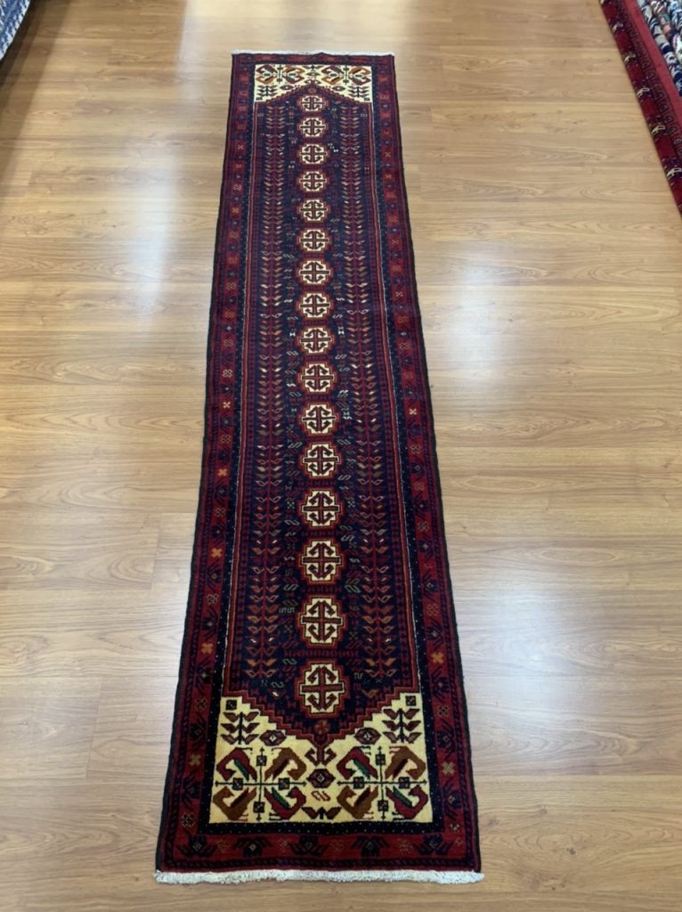 Persian Tribal Baloochi 272 cm. X 59 cm. wool runner