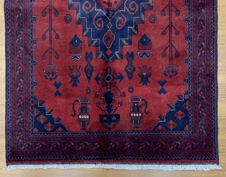 Tribal 197 cm. X 128 cm. very fine wool rug - Image 5