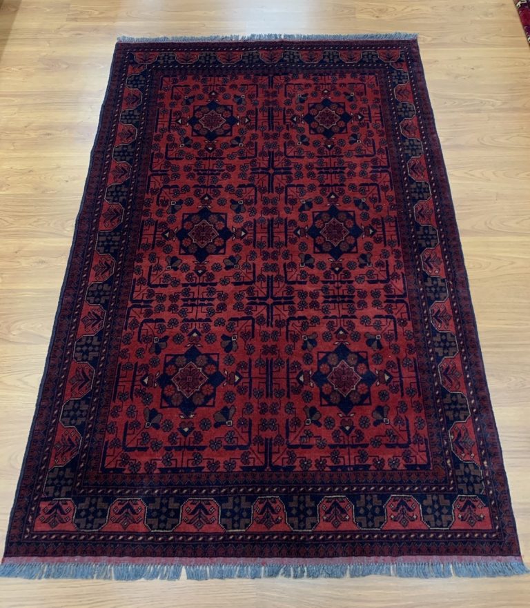 Very fine Tribal 197 cm. X 129 cm. wool rug - Image 5