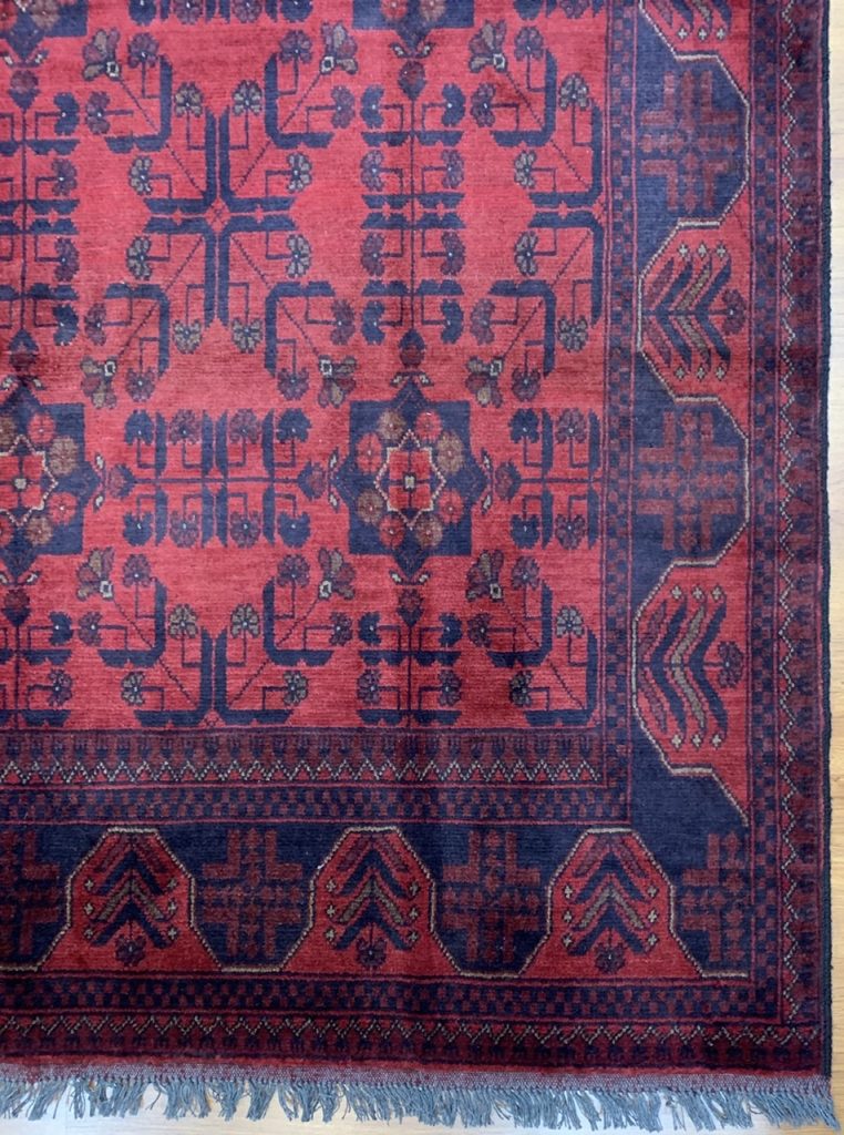 Tribal 236cm. X 173 cm. very fine  red wool rug - Image 7