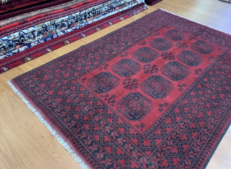 Turkmen Bokhara 245 cm. X 163 large wool red rug - Image 10