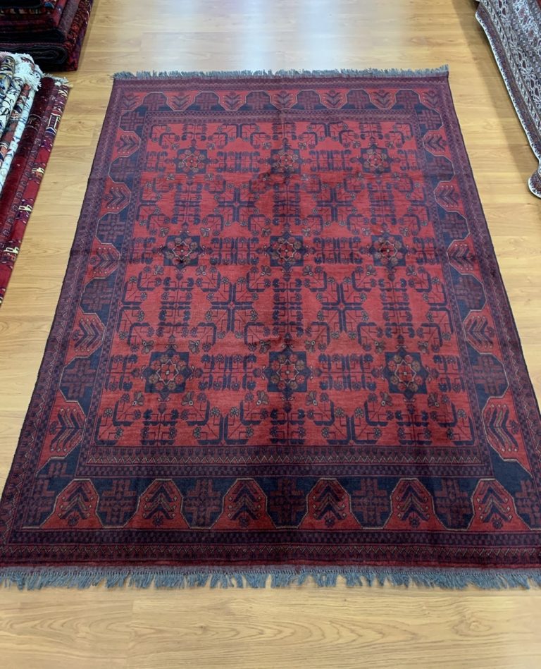 Tribal 236cm. X 173 cm. very fine  red wool rug - Image 5