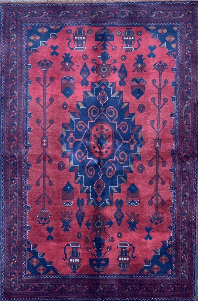 Tribal 197 cm. X 128 cm. very fine wool rug - Image 2