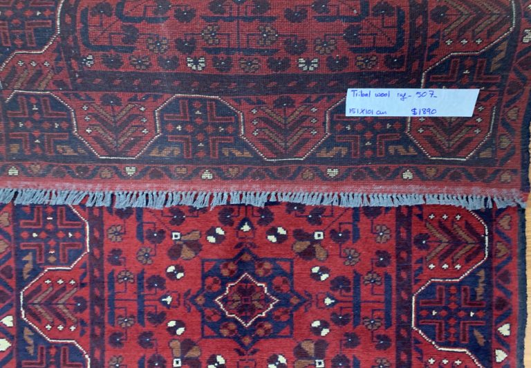 Tribal 151 cm. X 101 cm. fine wool rug - Image 8