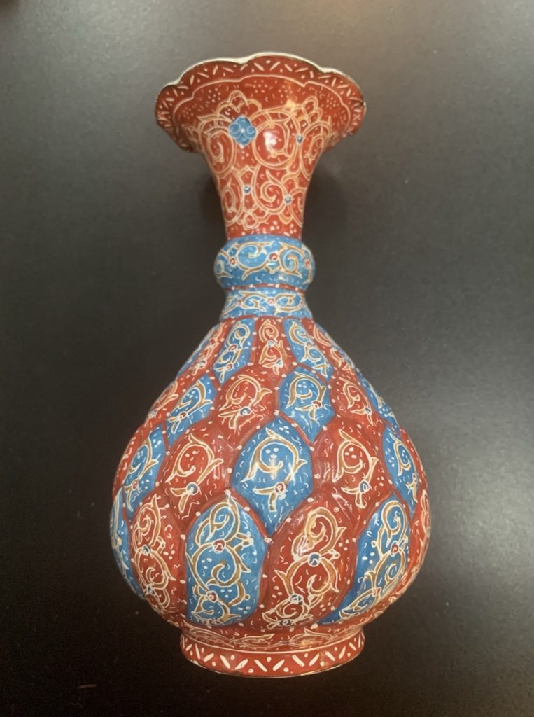 Enamelware copper vase - Image 6