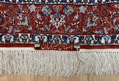 70% OFF - Persian Isfahan super extra fine 160 cm. X 107 cm. silk and wool rug signature - Image 11