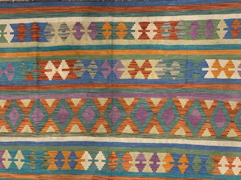 Boho Kilim 300 cm. X 202 cm. fine large Bohemian wool Kilim - Image 2