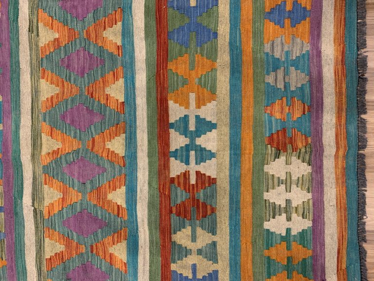 Boho Kilim 300 cm. X 202 cm. fine large Bohemian wool Kilim - Image 9