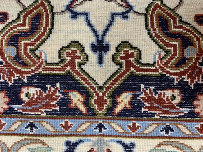 70% OFF - Persian Isfahan super extra fine 187 cm. X 130 cm. silk and wool rug signature - Image 10