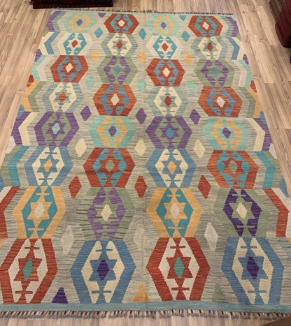 Boho Kilim 298 cm. X 202 cm. fine large Bohemian wool Kilim