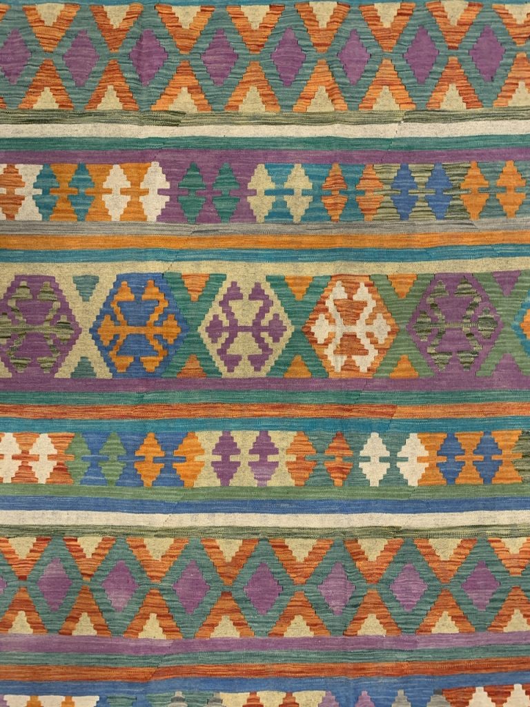 Boho Kilim 300 cm. X 202 cm. fine large Bohemian wool Kilim - Image 3