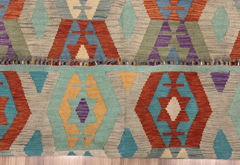 Boho Kilim 298 cm. X 202 cm. fine large Bohemian wool Kilim - Image 4