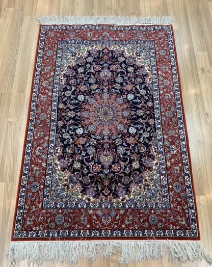 70% OFF - Persian Isfahan super extra fine 160 cm. X 107 cm. silk and wool rug signature