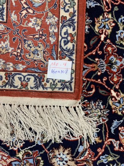 70% OFF - Persian Isfahan super extra fine 160 cm. X 107 cm. silk and wool rug signature - Image 12