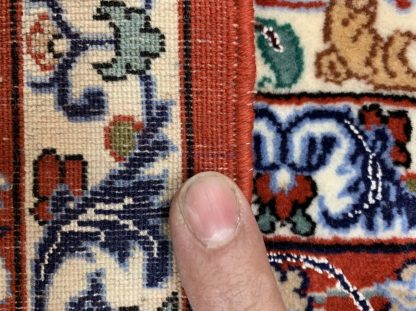 70% OFF - Persian Isfahan super extra fine 160 cm. X 107 cm. silk and wool rug signature - Image 8