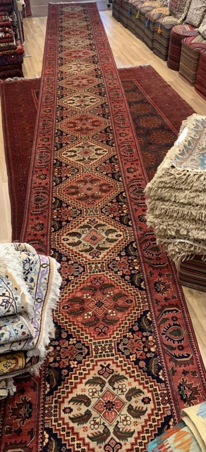 Extra Fine Tribal Baloochi 860 cm. X 100 cm . wool very long runner - Image 4