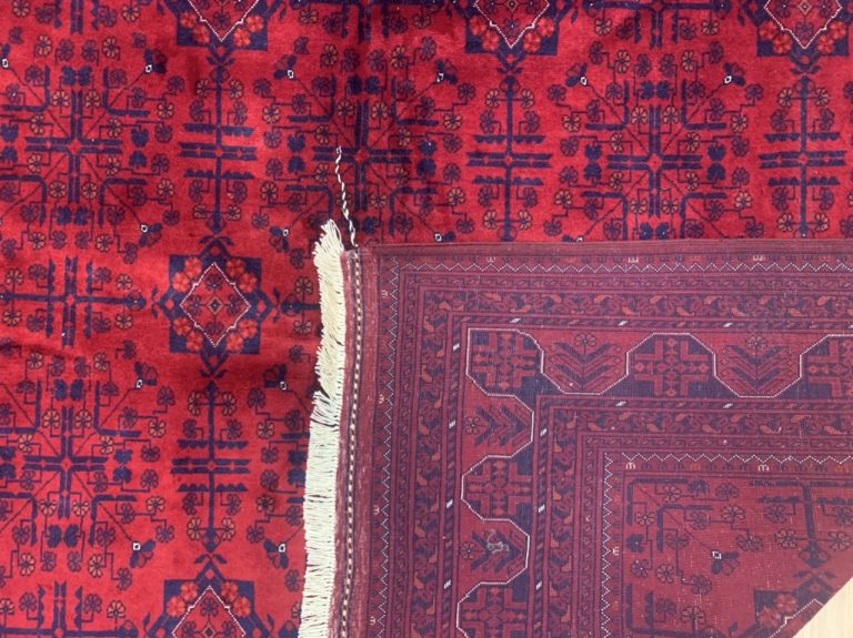 Super fine Tribal 305 cm. X 201 cm. wool red large rug - Image 9