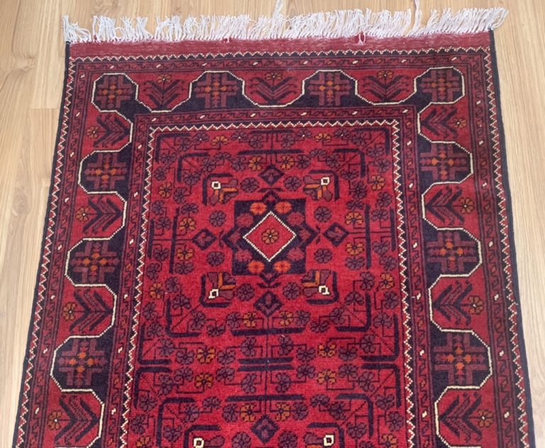 Extra Fine Tribal 684 cm. X 80cm. wool red runner - Image 8