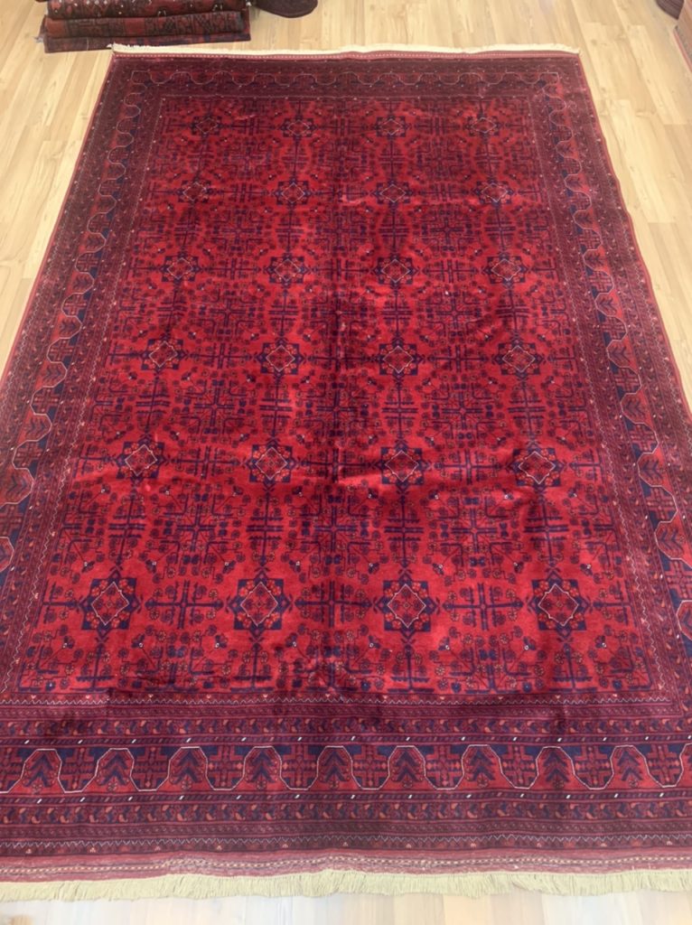 Super fine Tribal 305 cm. X 201 cm. wool red large rug - Image 10
