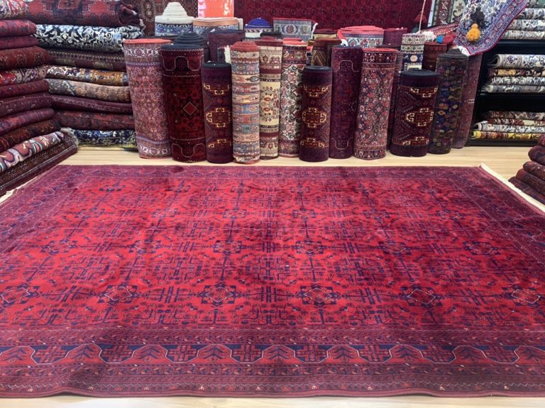 Super fine Tribal 305 cm. X 201 cm. wool red large rug - Image 5