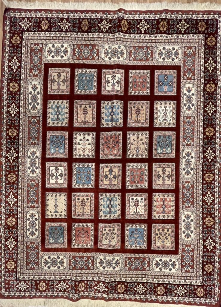 Super fine Sirjan 227 cm. X 173 cm. wool rug - Image 4