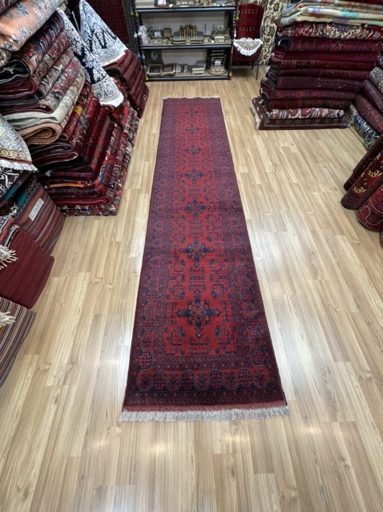 Tribal Baloochi 395 cm. X 89 cm. wool red runner - Image 3