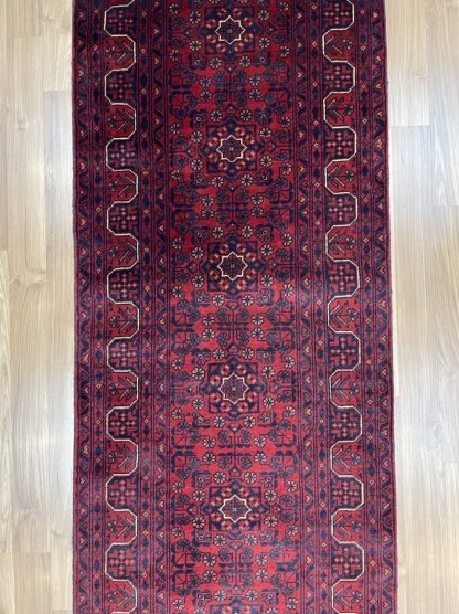60% OFF SALE - Hand-knotted Extra Fine Tribal Baloochi 372 cm. X 78 cm . wool red runner - Image 3