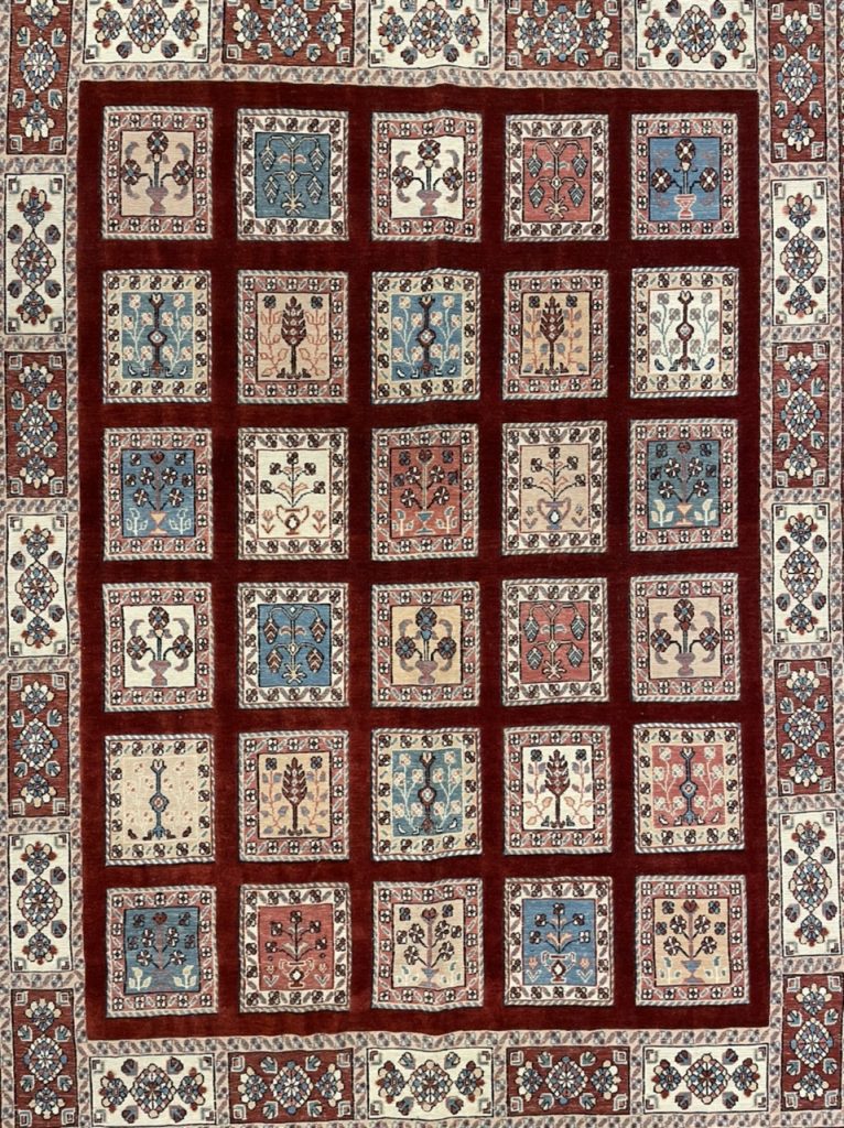 Super fine Sirjan 227 cm. X 173 cm. wool rug - Image 10