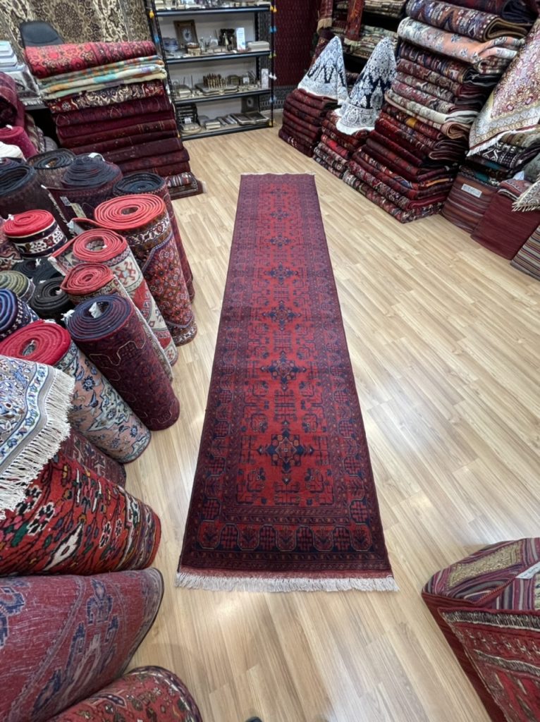 Tribal Baloochi 395 cm. X 89 cm. wool red runner - Image 5