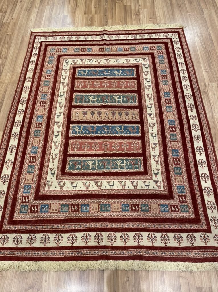 Super fine Sirjan 231 cm. X 177 cm. wool rug