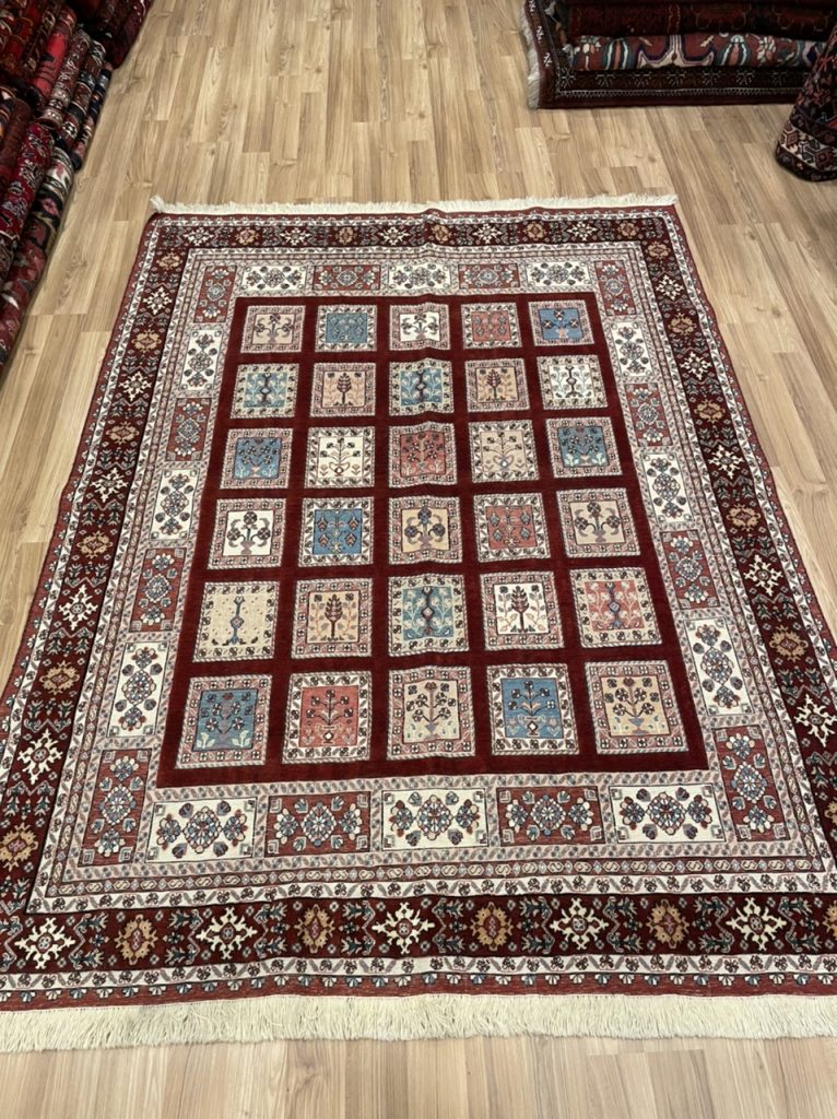 Super fine Sirjan 227 cm. X 173 cm. wool rug