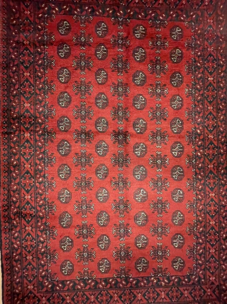 Princess Bokhara 237 cm. X 151 cm. wool red rug - Image 5