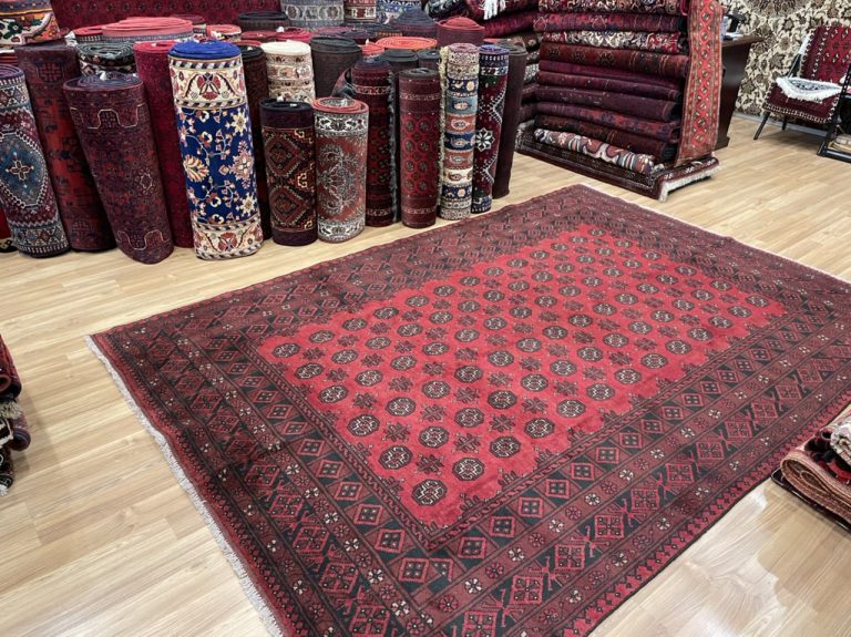 Princess Bokhara 293 cm. X 198 cm. wool red rug - Image 6