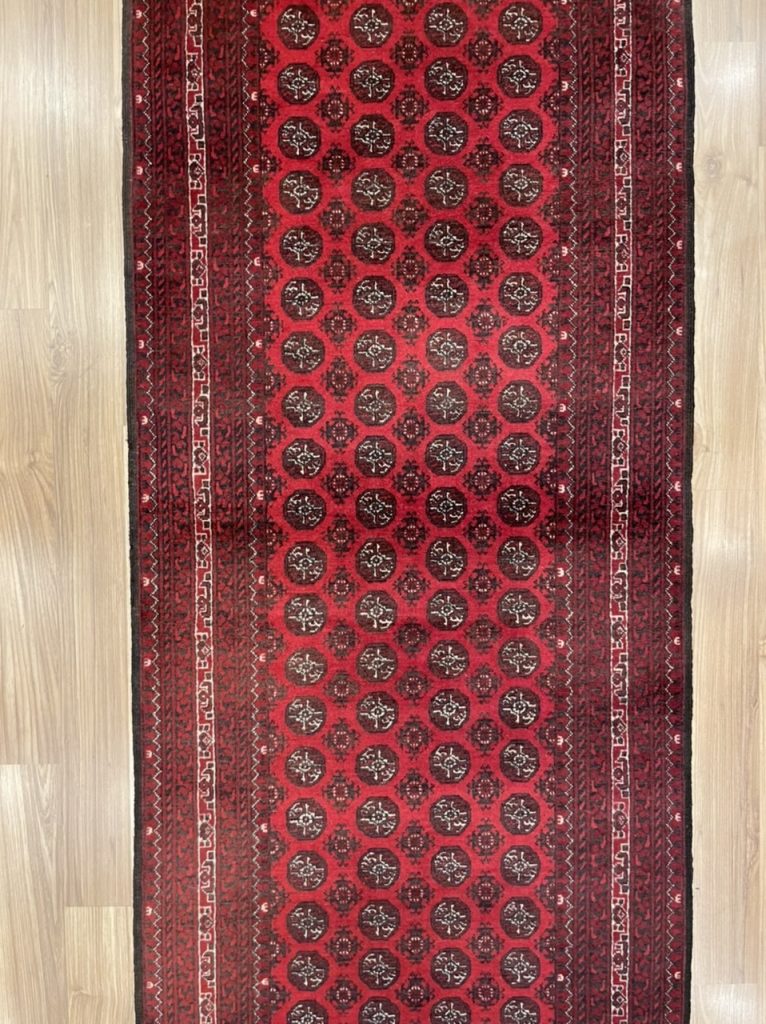 Vintage Princess Bokhara 300 cm. X 77 cm. wool red runner - Image 4