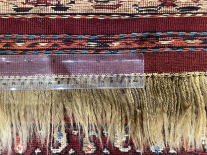 Super fine Sirjan 246 cm. X 82 cm. silk and wool runner - Image 2