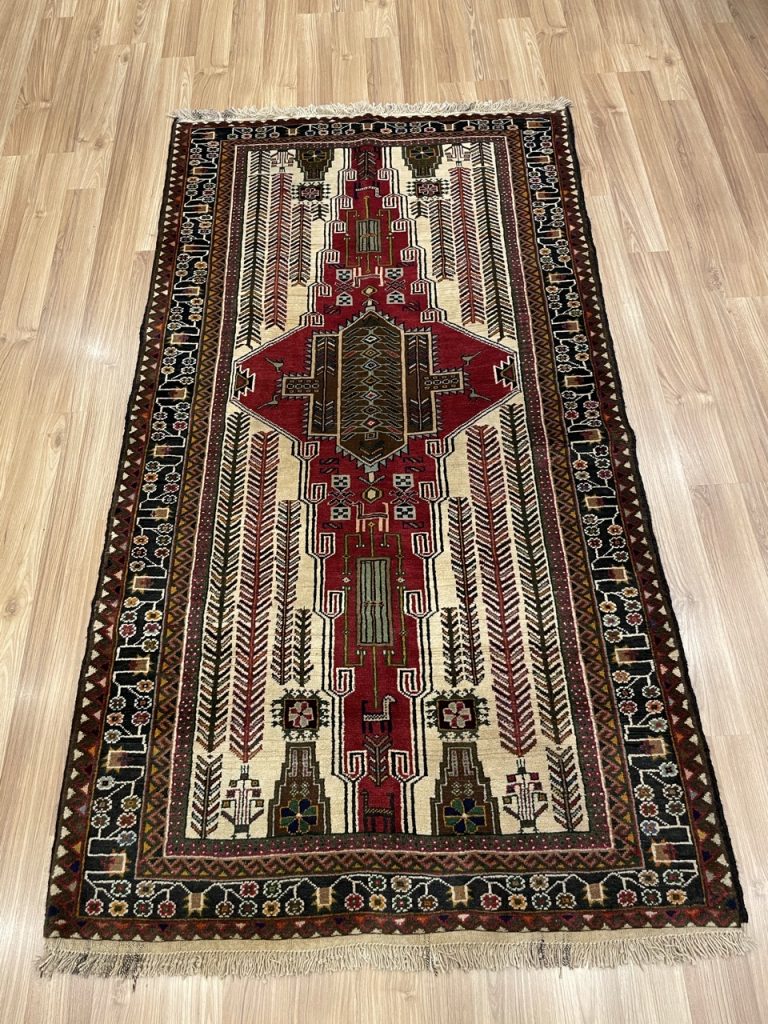 Unique Baloochi Tribal 195 cm. X 105 cm. wool rug - Image 7