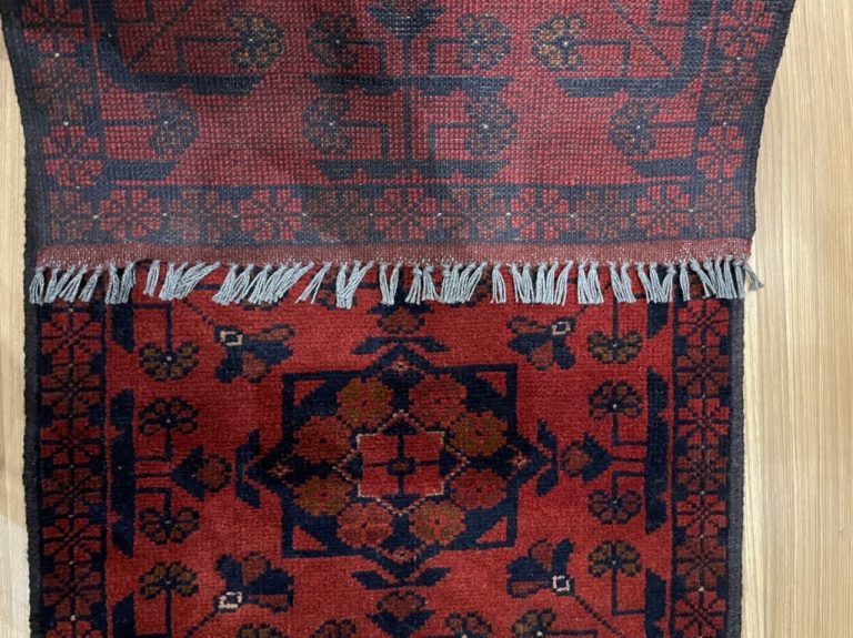 Tribal 147 cm. X 54 cm . wool small red runner - Image 4