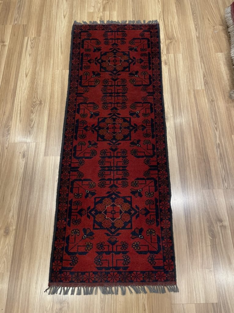 Tribal 147 cm. X 54 cm . wool small red runner