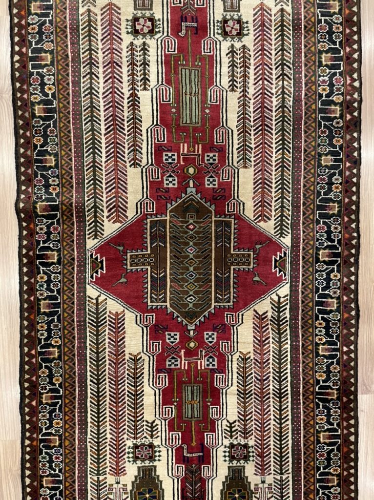 Unique Baloochi Tribal 195 cm. X 105 cm. wool rug - Image 2