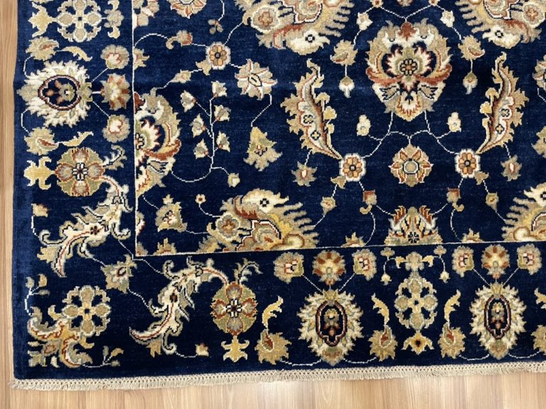 Super fine Chobi 300 cm. X 200 cm. blue wool rug - Image 3