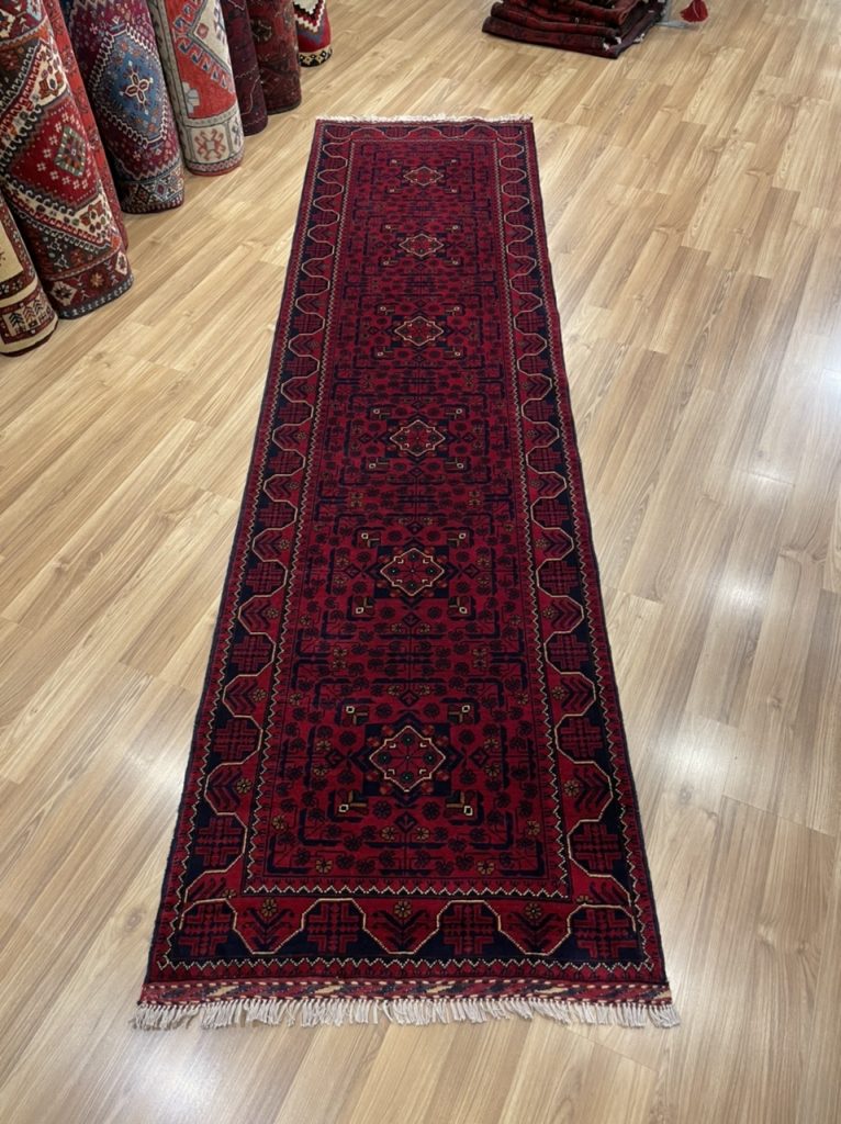 Super fine Tribal 295 cm. X 79 cm. wool red runner - Image 9