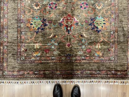 Super fine Chobi 193 cm. X 154 cm unique wool rug - Image 3