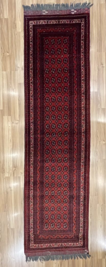 Extra Fine Princess Bokhara 302 cm. X 79 cm. wool red runner - Image 9