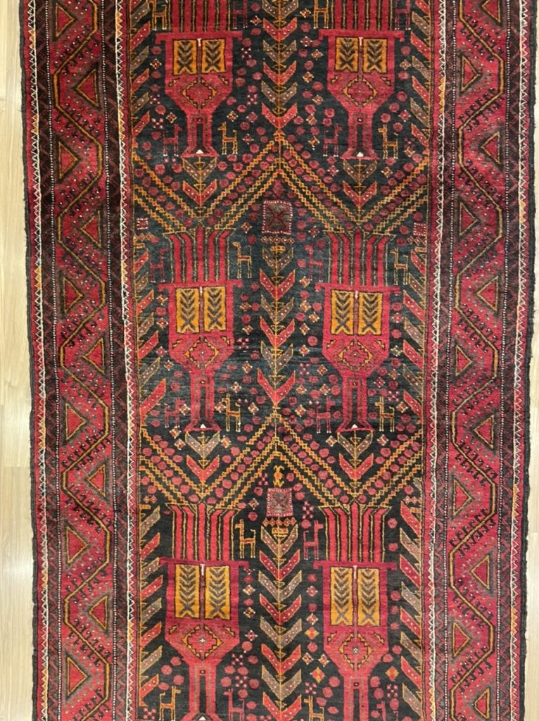 Tribal Zabol 215 cm. X 115 cm. fine wool rug - Image 4