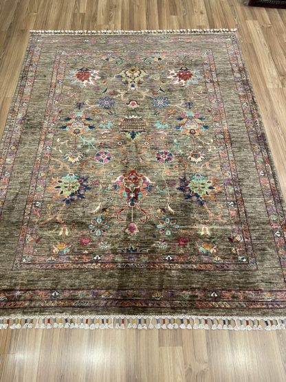Super fine Chobi 193 cm. X 154 cm unique wool rug - Image 4